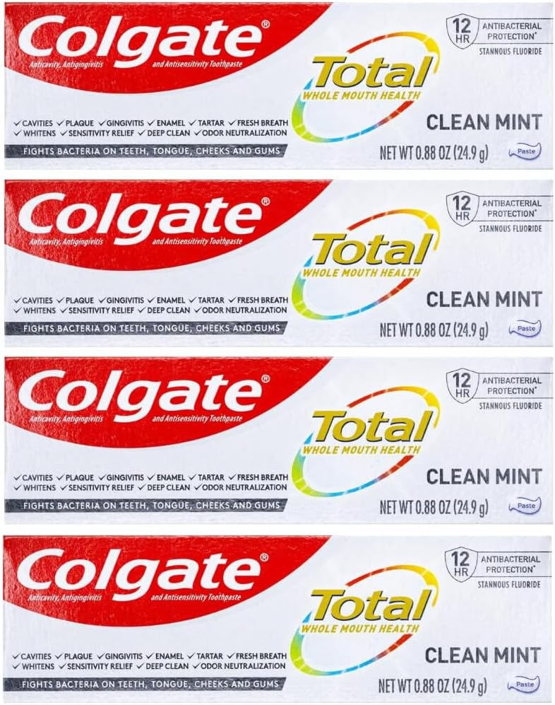 Colgate Total Clean Mint Toothpaste 0.88 oz ( Pack of 4)