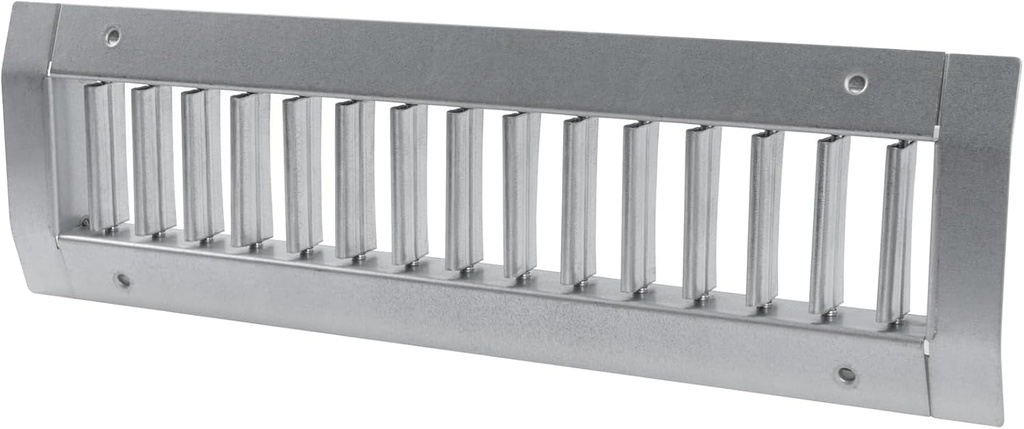 13" x 3" Grille for Round Spiral Duct - Galvanized Steel Register Vent Cover for HVAC Ducting System - 1 Way Adjustable Louver Blades - Air Duct Ventilation Grill Conditioner/Air Exhaust