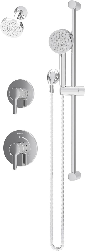 Solarity HydroMersion Double Handle Shower Trim Kit with Hand Spray in Polished Chrome