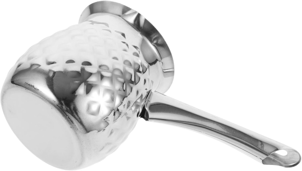 Cabilock Turkish Coffee Pot Handmade Kettle with Side Handle Stainless Steel Espresso Maker for Coffee Tea and Milk for Home Cafes and Restaurants