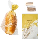 Plastic Bread Bags with Ties, Clear Loaf Bags for Homemade Bread, Sandwich, Muffins, and Baked Goods (Grey (Pack of 50))