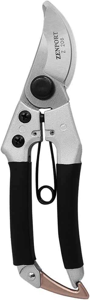 Zenport Z206 Small Japanese Style Pruner, Wishbone Spring, .5-Inch Cut, 7-Inches Long