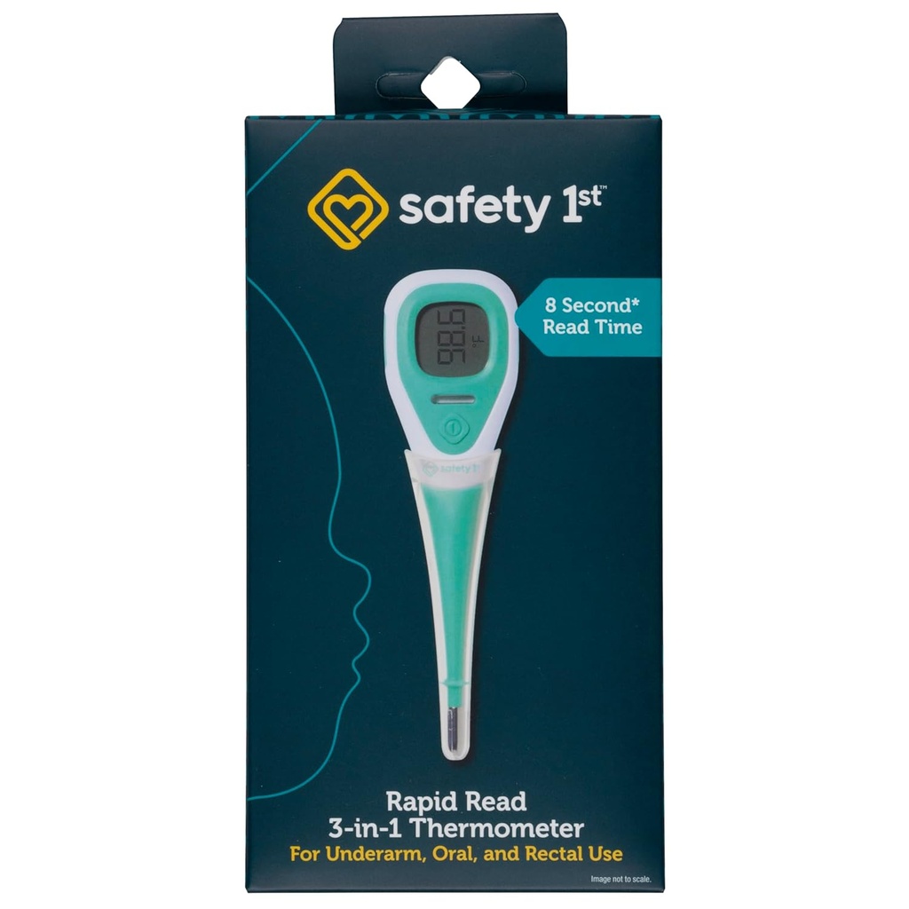 Safety 1st Rapid Read 3-In-1 Thermometer, Aqua, One Size