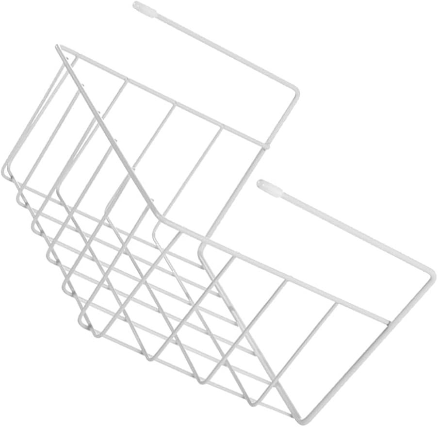 Hemoton Adjustable Sink Storage Rack Under Shelf Basket Punch Wire Rack Storage Baskets Under Desk Hanging Baskets for Undershelf Under Cabinet Space Saving Hanging Organizer