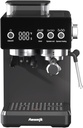 espresso machine,Grinding Semi-Automatic Coffee Machine, Temperature, Time Display, with Steam Wand for Milk Froth, Easy to Operate Espresso Machine, Can Make Espresso, Latte, Cappuccino