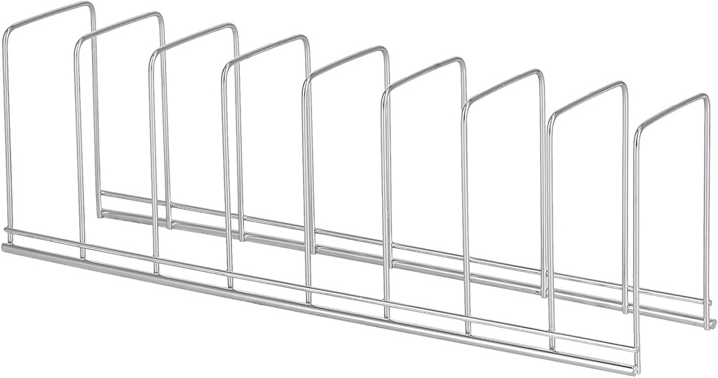 Cutting Board Organizer, Euro Kitchen Organizer for Plates, Cutting Boards, Baking Pans, Lids, Iron Compartments Plate Drying Rack