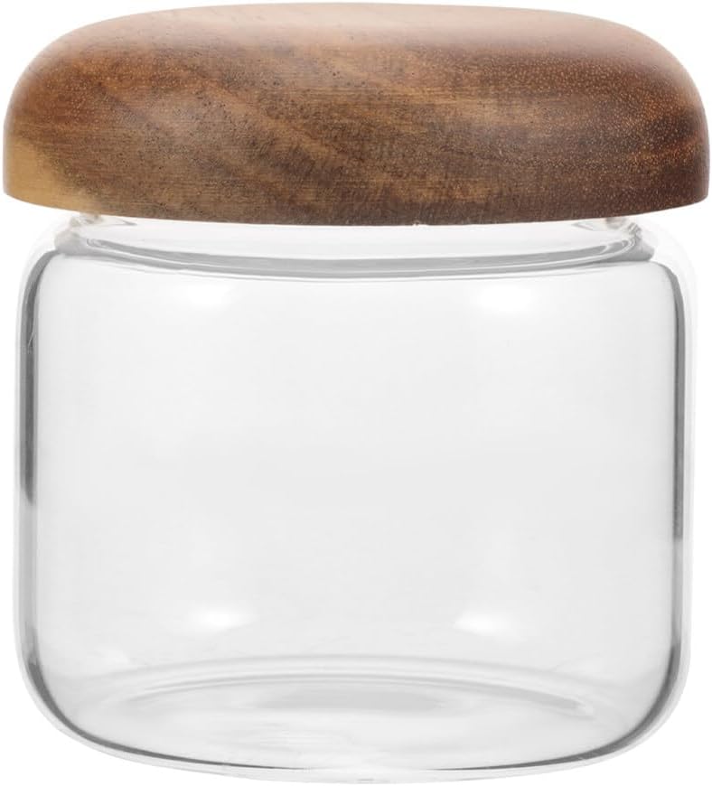 Glass Food Storage Jar Airtight Lid Canister for Tea Cookies Honey and Multipurpose Kitchen Storage Container