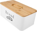 Unomor Bread Storage Box Bread Storage Container Container Kitchen Large Kitchen Organizer Carbon Steel White