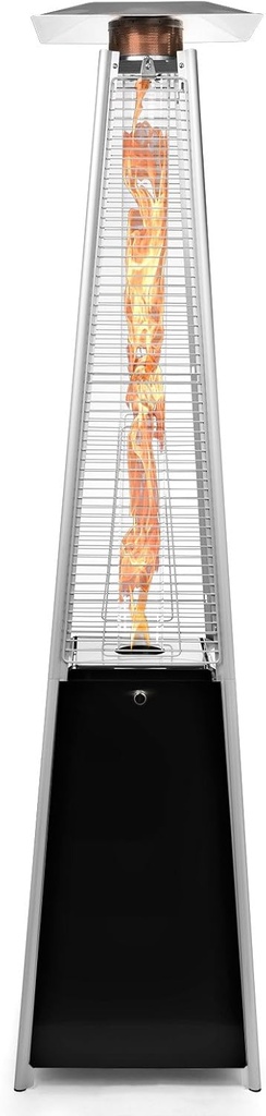 Outdoor Propane Patio Heater - Commercial LP Gas Porch & Deck Heater - Black