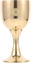 Cabilock Mini Chalice Goblet Gold Altar Astrology Communion Cup Wine Glass Bible Offering Cup Miniature Whisky Cocktail Cups for Church Holy Water