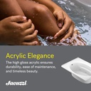 Jacuzzi SIGNATURE Acrylic Drop-In Bathtub, Heated Jet Massage Tub, Slip Resistant, Right Drain Placement, 72" (L) x 42" (W), Oval In Rectangle, Oyster