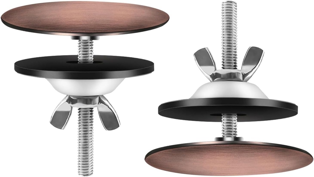 2 Inch 2 Pack Kitchen Sink Hole Cover Faucet Hole Cover Stainless Steel Kitchen Sink Tap Hole Plate Stopper Cover Blanking Metal Plug (Antique Copper)