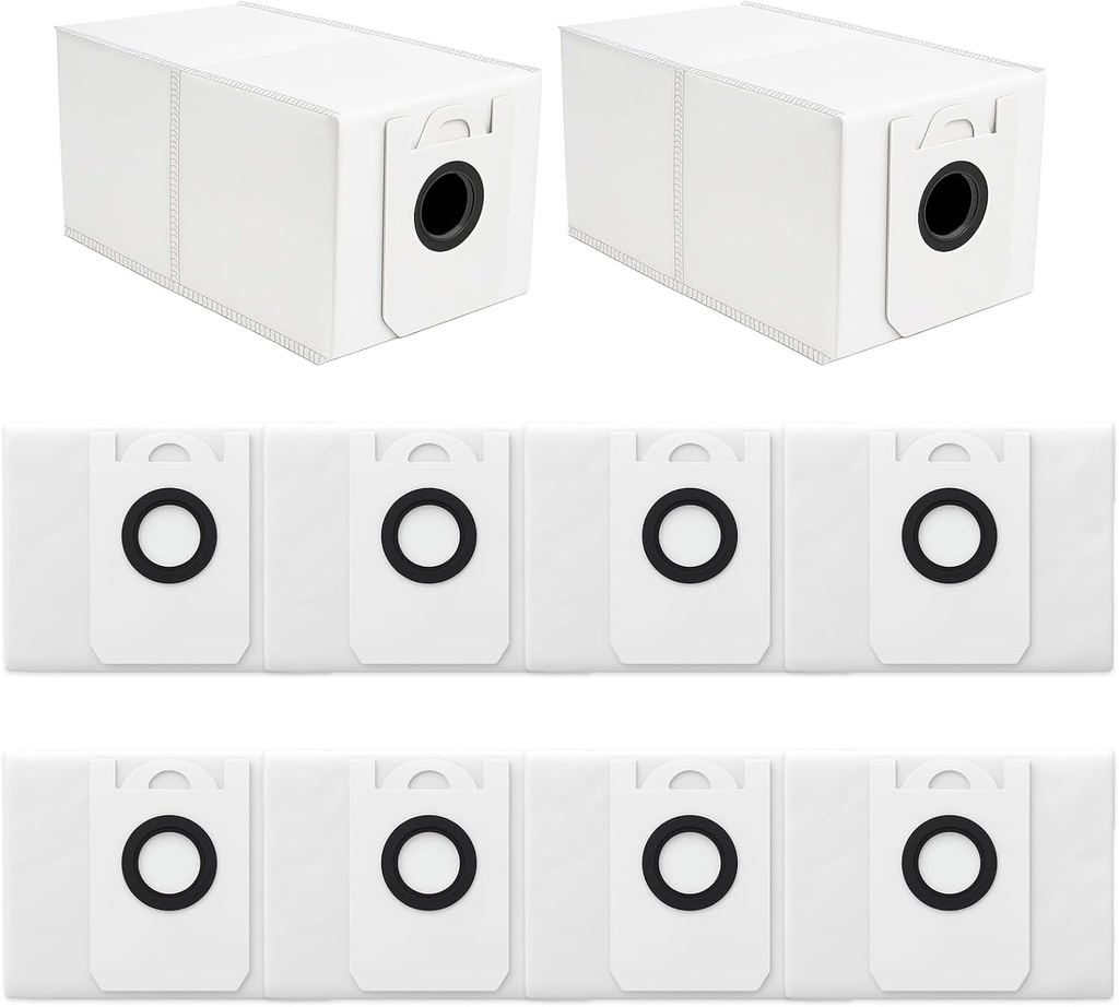 10 Pack 4.6 Liter Disposable Dust Bag Compatible with bObsweep Dustin & Orb-i Self-Emptying Robot Vacuum Replacement Parts Accessories, 10 Vacuum Bags