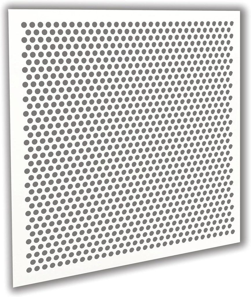 2'x2' White Plastic Perforated Tile with 1/2" Diameter Holes