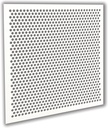 2'x2' White Plastic Perforated Tile with 1/2" Diameter Holes