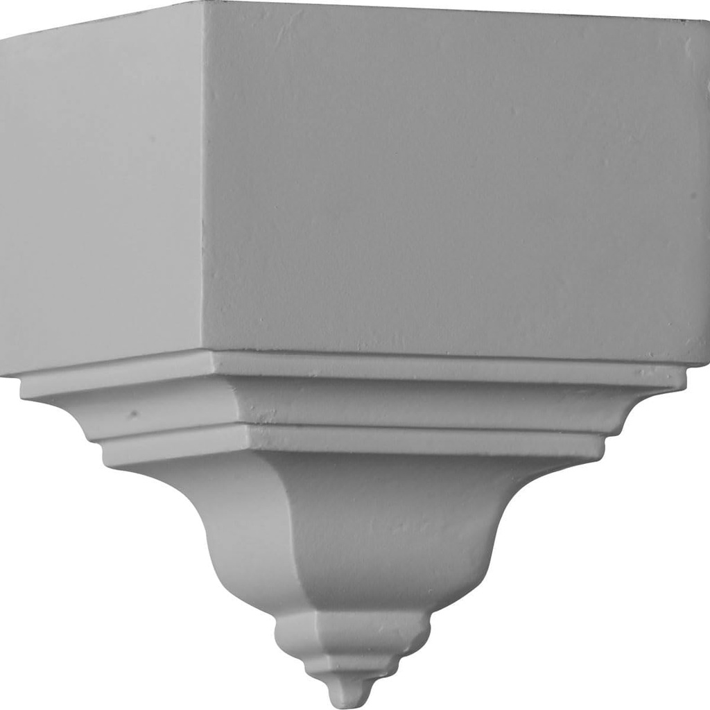 Ekena Millwork MOC03X03BI Outside Corner for Moulding Profiles Less than 3 1/8"P and 3 7/8"H, 3 1/8"P x 3 1/8"W x 7 3/4"H, Primed