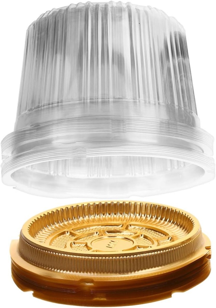 50Pcs Clear Plastic Cake Boxes with Lids Cake Carrier for and Storage for Home Parties Bakeries and Desserts