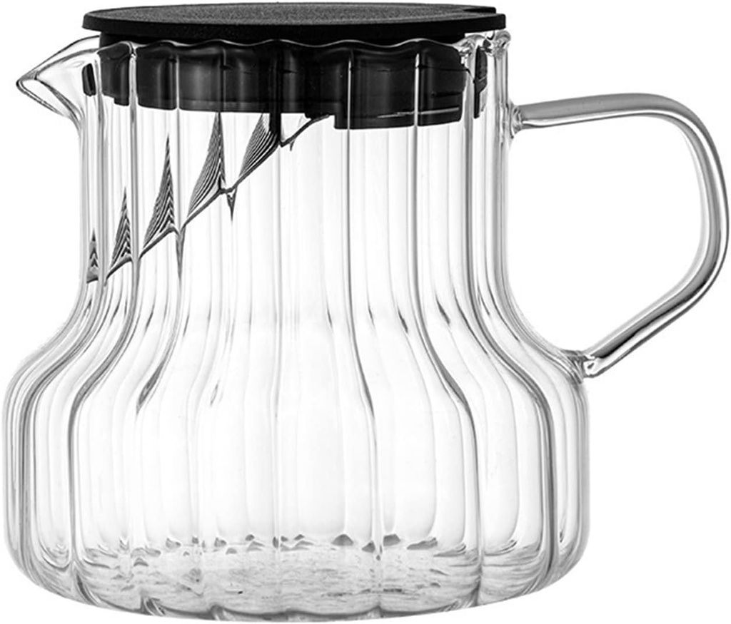 Coffee Carafe Coffee Pot Vertical Stripe Glass Coffee Pot Heat Resistant drip Coffee Sharing Pot Coffee Pot Tea Pot Coffee cup