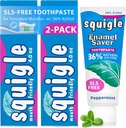 Squigle Enamel Saver Toothpaste (Canker Sore Prevention & Treatment) Prevents Cavities, Perioral Dermatitis, Bad Breath, Chapped Lips - 2 Pack