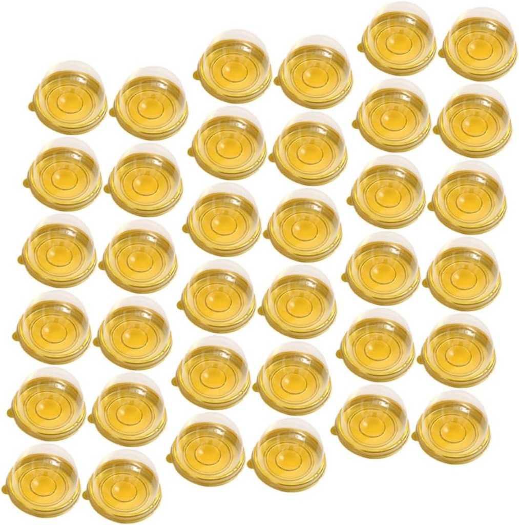 Cabilock 50Pcs Egg Yolk Puff Boxes Mini Cupcake Containers Dome Packaging for Muffins and Desserts Pet Material for Bakeries and Events