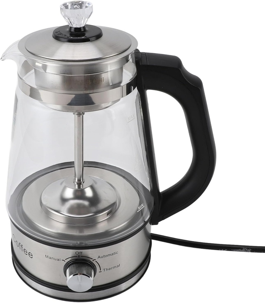 Electric Kettle, 1.2l 600w Glass Electric Tea Kettle 4 Speed Temperature Adjustment Keep Warm Removable Infuser Auto Shut Off, Stainless Steel Hot Water Boiler for Coffee Tea