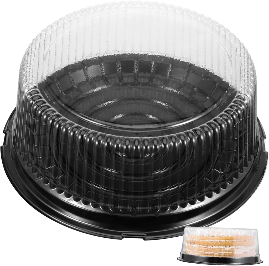 VICASKY 10Pcs Plastic Cake Carrier Boxes Thickened Clear Pet Cake Slice Containers for Wedding Shower Party Packaging and Display