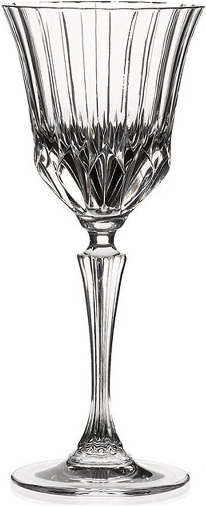 Elegant and Modern Design RCR Adagio Water Glassware Set for Hosting Parties and Events - Set of 6 water Glasses with 7.5 OZ Capacity, Dishwasher Safe