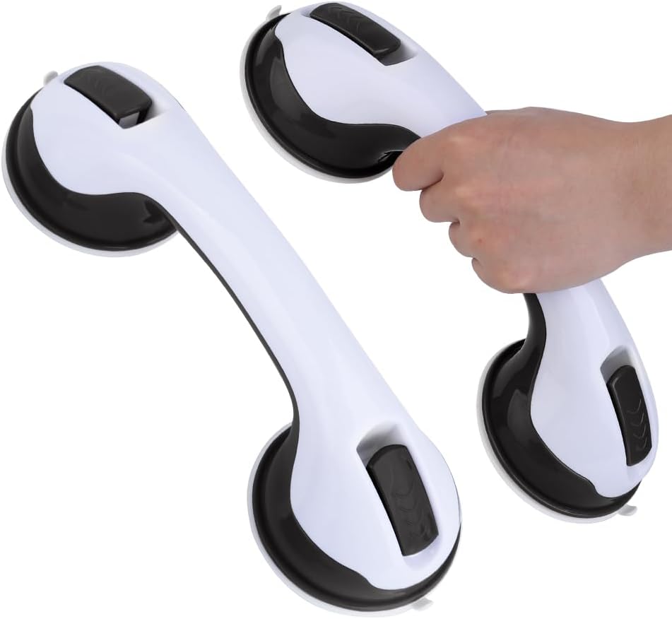 2 Pack Grab Bars for Bathtubs and Showers, Shower Handles for Elderly Seniors bar Bars Safety Elderly Suction 500 lbs Cup and Walls bathtubs Handicap He