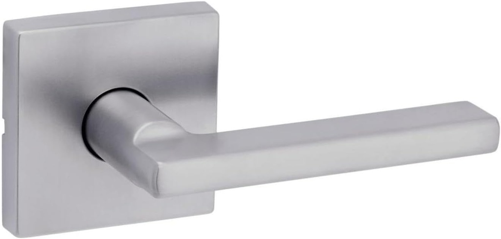 Kwikset 720HFLSQT-26D Halifax Lever with Square Rose Passage Door Lock with 6AL Latch and RCS Strike Satin Chrome Finish