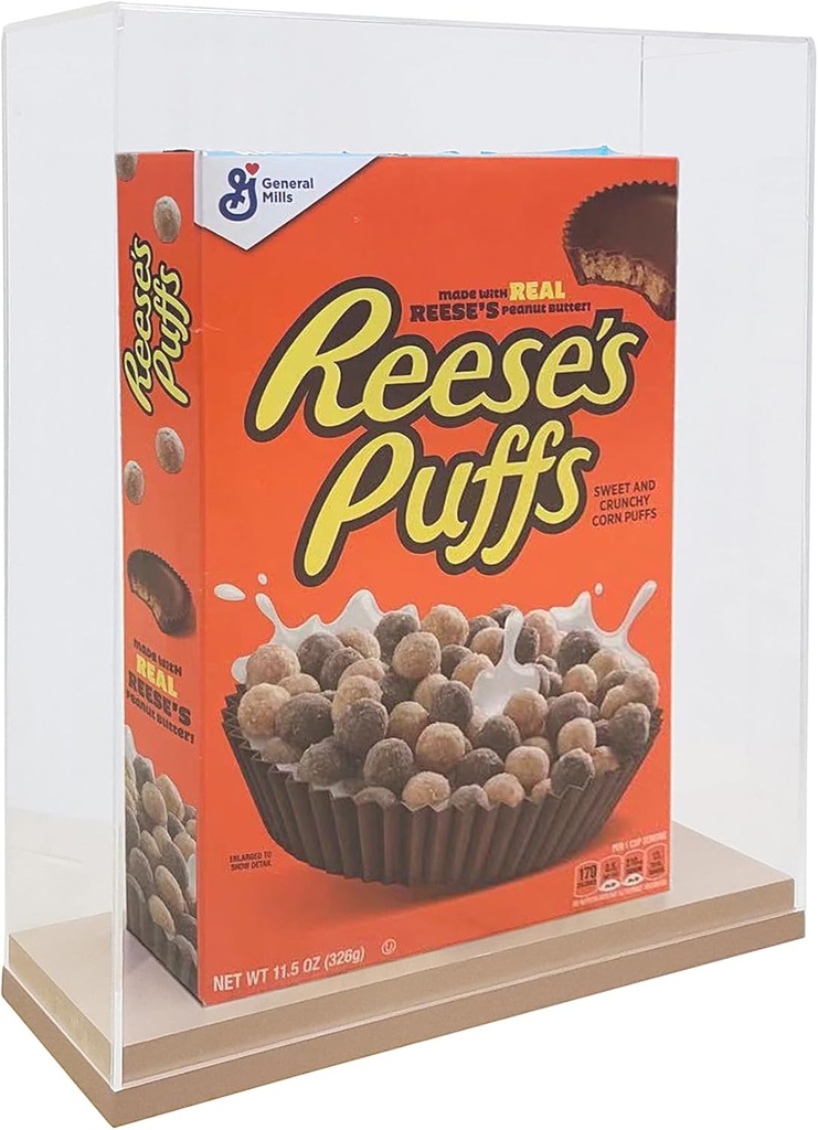 Small 8.5x2.5x12" Acrylic Cereal Box Display Trophy Figurine Glorifier Book Showcase Candy Dispenser, Check Out Our Larger Model As Well (10.8x4x12.9") Please Check Select Right Size 10062-NF