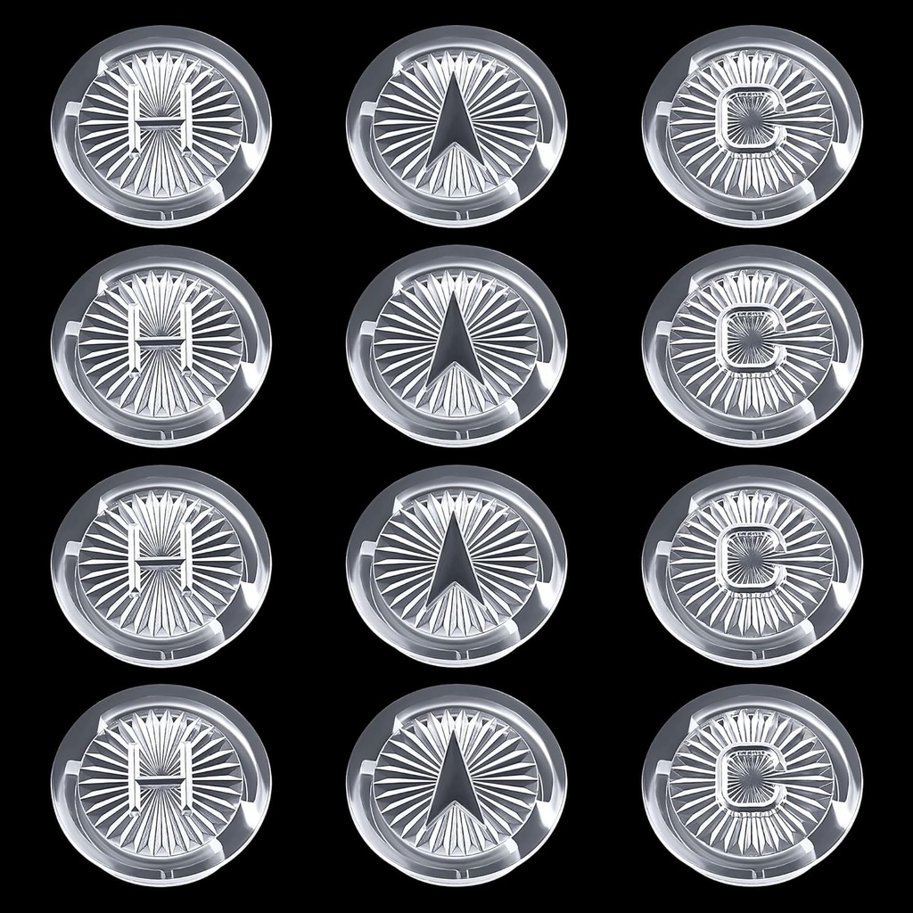 Dreyoo 4 Pack Faucet Index Buttons, Compatible with Gerber 94-445 94-446 94-447 Faucet Handles Button, Bathroom Sink Knobs Hot, Cold, Diverter Index Buttons, Acrylic, Clear