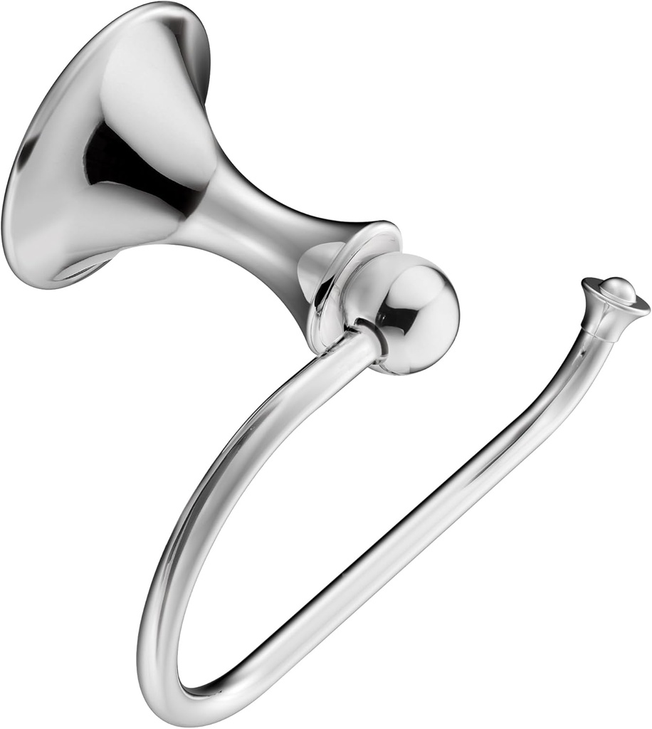 Moen DN7708CH Lounge Collection Single Post European Toilet Paper Holder with Hardware, Chrome