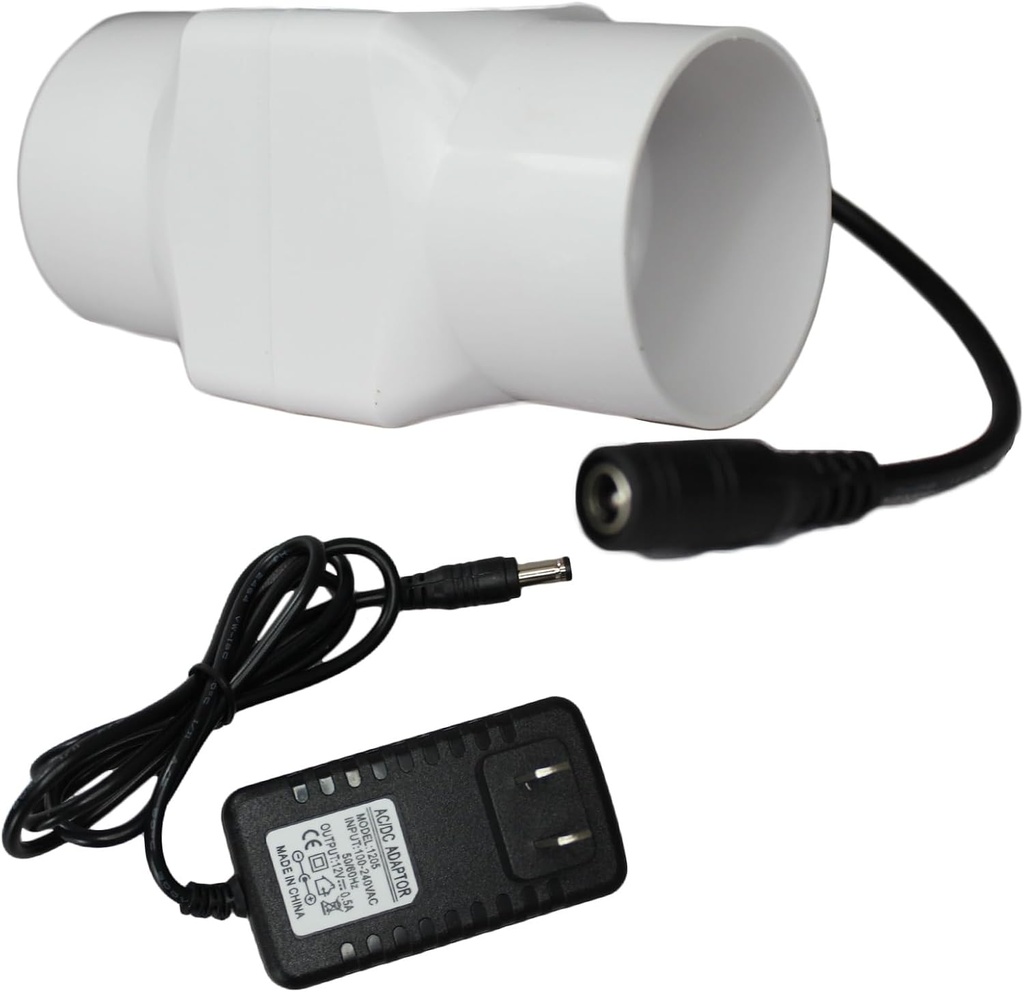 2 Inch Inline Duct Fan Extractor Fan Small Exhaust Blower Ventilation Fan 12V Bathroom Exhaust Blower Fans for Bathroom Tent Basement Attic Kitchen Pet House(White)