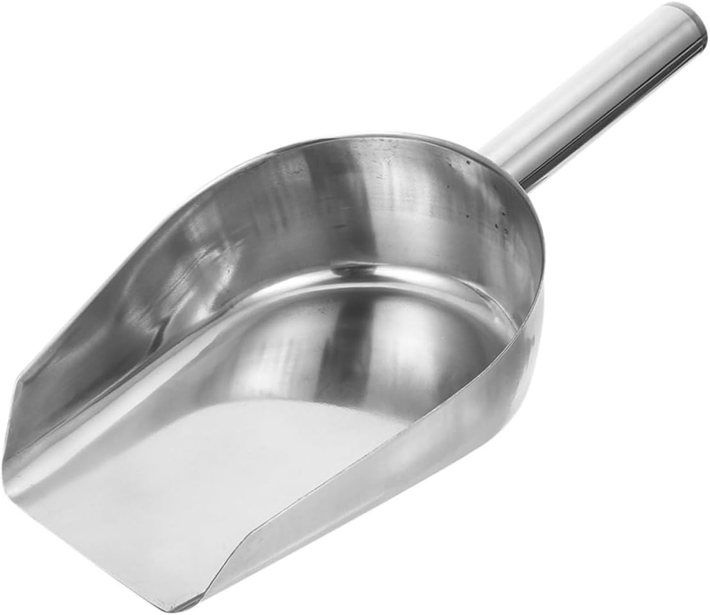 Multi-purpose Stainless Steel Scoop for Ice Flour and Pet Food Essential Kitchen Tool for Parties Weddings Buffets and More Resistant