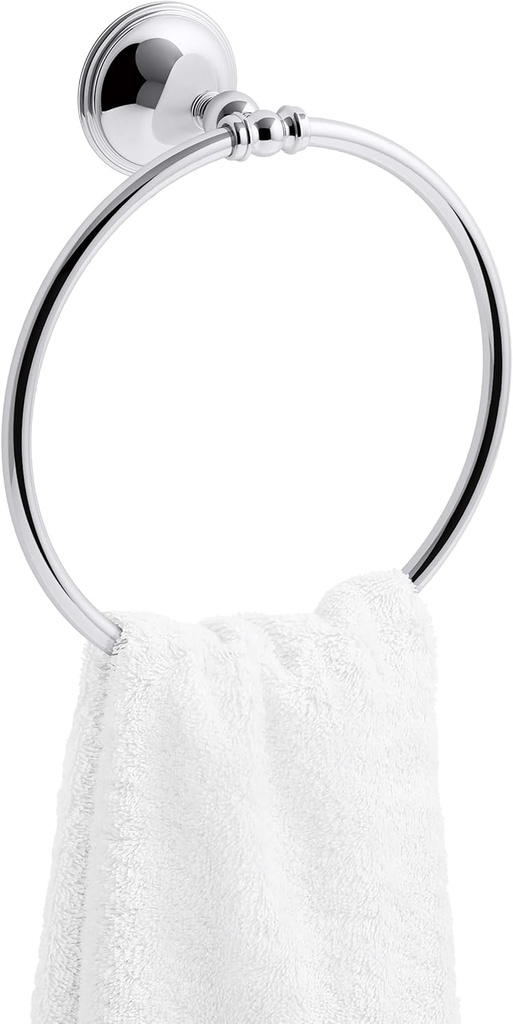 Kohler K-26526-CP Decorative-Towel Ring, Polished Chrome