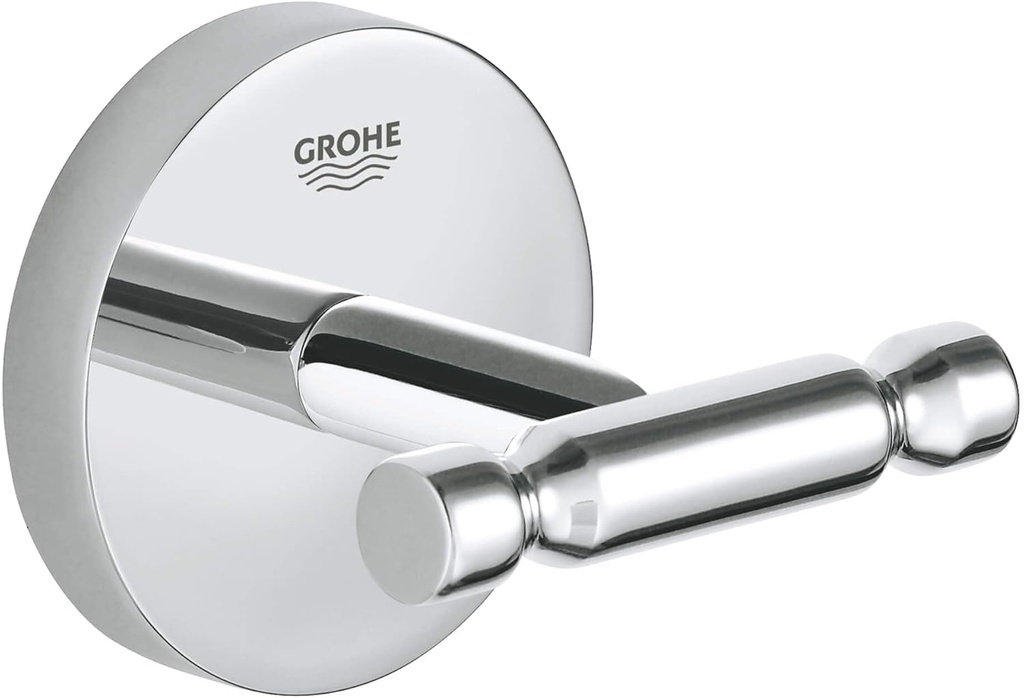 GROHE 40461001 BauCosmopolitan Robe Hook, Starlight Chrome