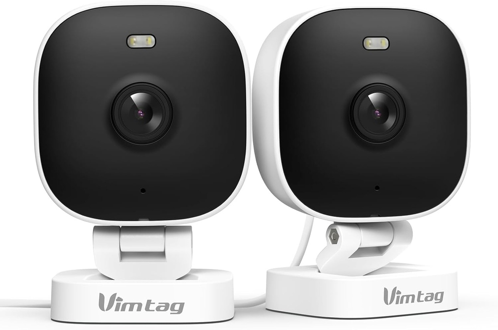 VIMTAG 2.5K Cameras for Home Security, 2.4G& 5G Color Night Vision Security Camera Indoor Outdoor for Baby Pet Dog Cat with Phone APP, Motion Detection 2-Way Audio, Work with Alexa,Cloud, 2 Pack