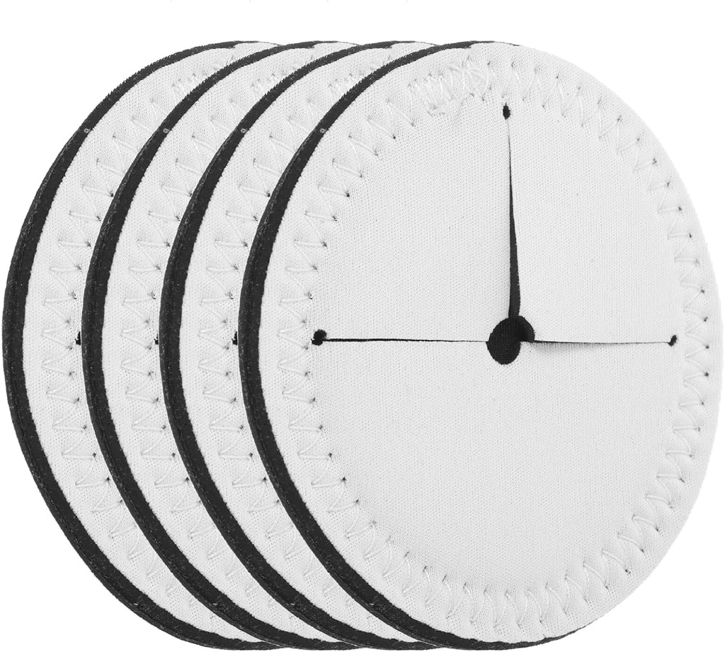 4Pcs White Eva Glass Coasters Set, Heat Transfer Wine Cup Cushions, Non-Slip DIY Goblet Coasters for Party, 3.93 X 3.93 X 0.20 Inches