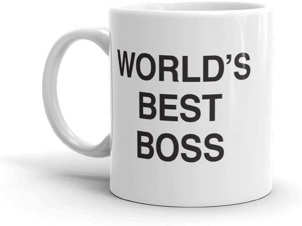 World's Best Boss Mug, The Office Coffee Mug 11 oz Ceramic Mug Funny Unique Idea Cup Gifts for Office Male Female Bosses Coworkers (11oz)