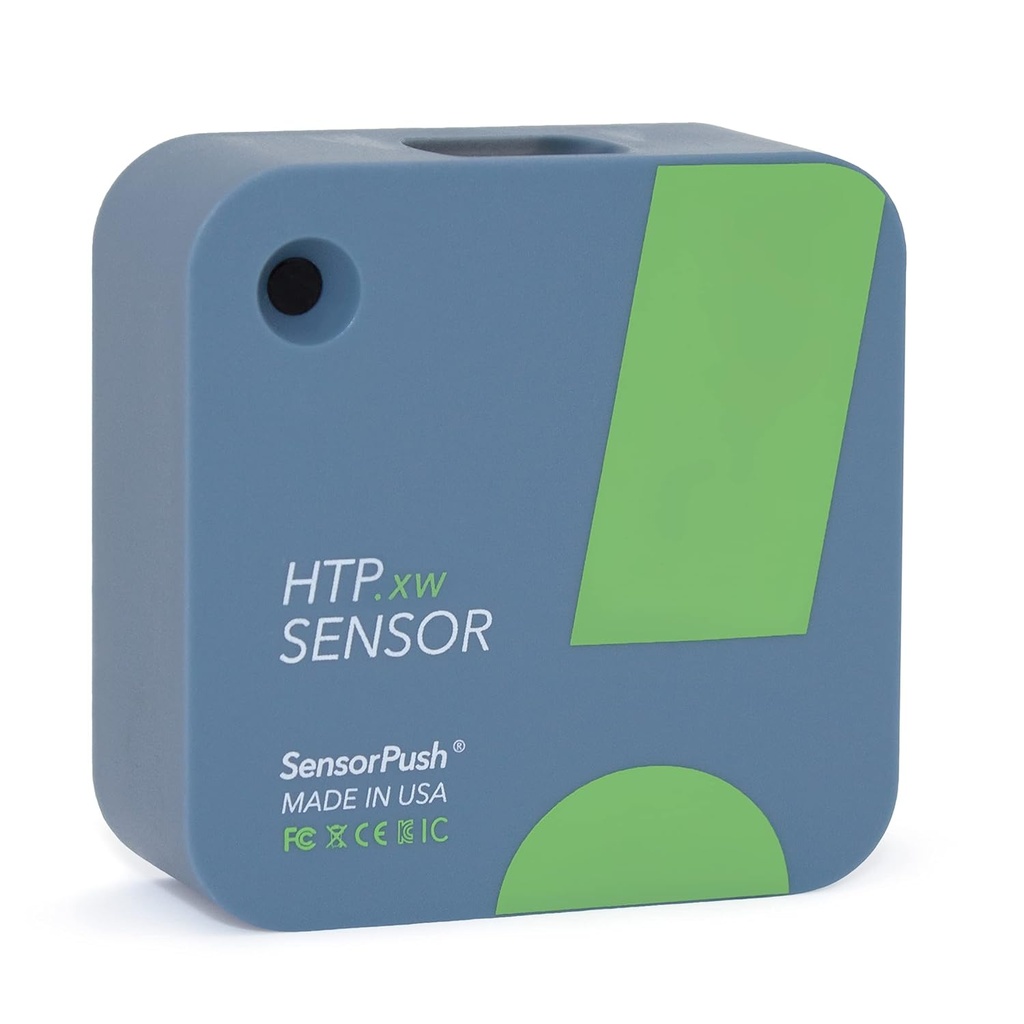 SensorPush HTP.xw Smart Temperature Sensor & Humidity Sensor - Bluetooth Thermometer, Barometer, & Hygrometer with App Monitoring - Premium Barometric Pressure Gauge, Temperature and Humidity Monitor