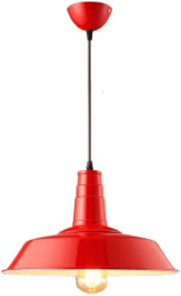 Chandeliers Iron Industrial Ceiling Lamp in Printed Colourful E26 Base Nautical Retro Light Shade, Pink Pendant Lighting Fixture for Kitchen Island,Dining Living Room