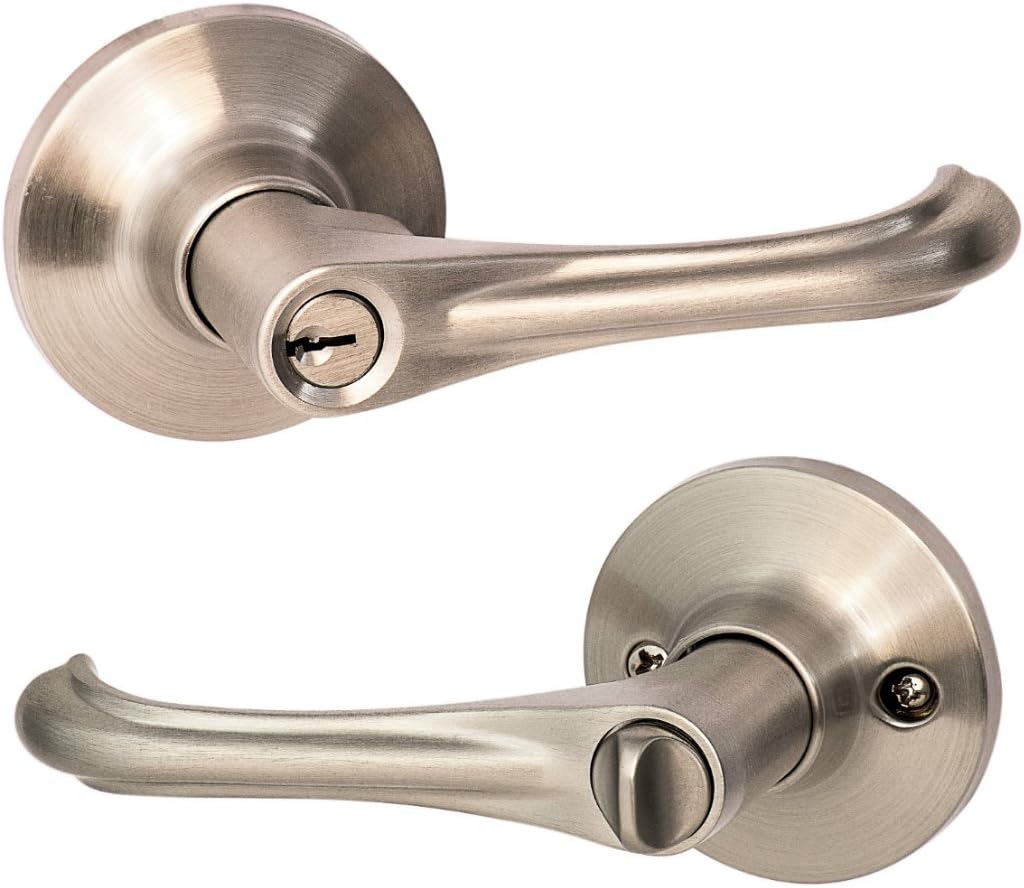 Sure-Loc Hardware HA107 15 Helena Entry Leverset, Satin Nickel