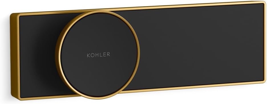 KOHLER Anthem + Digital Control Steamhead in Vibrant Brushed Moderne Brass, Large Dial for Temperature + Flow Rate Adjustment, Features System Warm-Up + Pause Option, Includes Optional Flow Restrictor