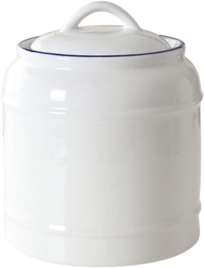 / Cookie Jars for Kitchen Counter, Flour and Sugar Containers Ceramic, Kitchen Canisters for Countertop, Ceramic Airtight Jar-White4-750ml/26.5oz