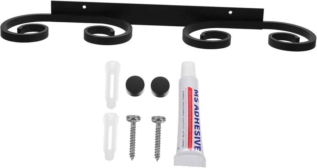 PRETYZOOM Stable Wall-mounted Wine Glass Rack Liquor Storage Rack Goblet Wine Glasses Holder Design