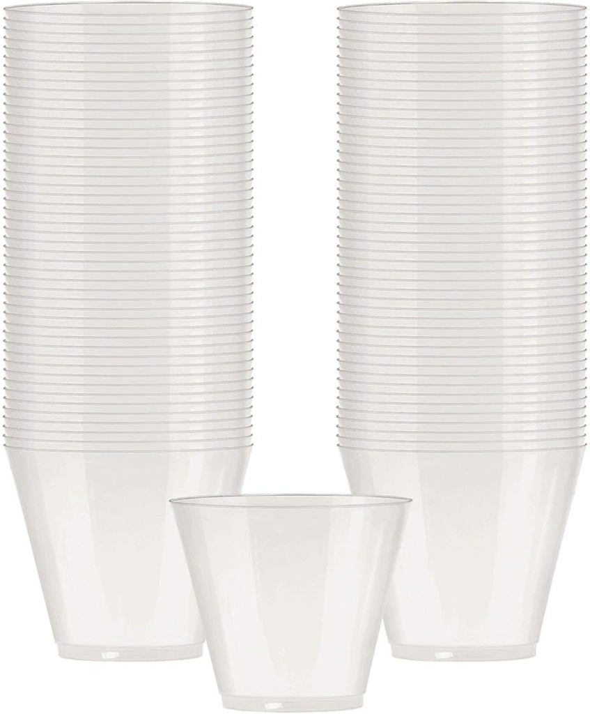 Bright Pearl Disposable Plastic Cups - 9 oz. (72 Pieces) - Perfect for Parties and Celebrations