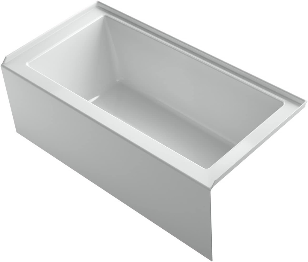 Kohler 1956-RA-95 Underscore® 60" x 30" alcove bath right drain, Ice Grey