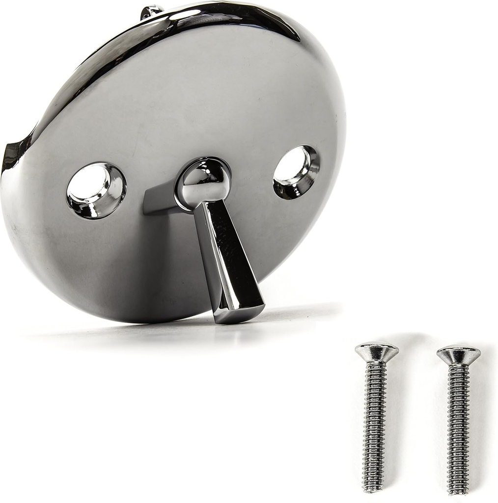 PF WaterWorks PF0960-CHBath Tub/Bathtub Drain Trip Lever Overflow Face Plate with Matching Screw for Waste and OverflowChrome