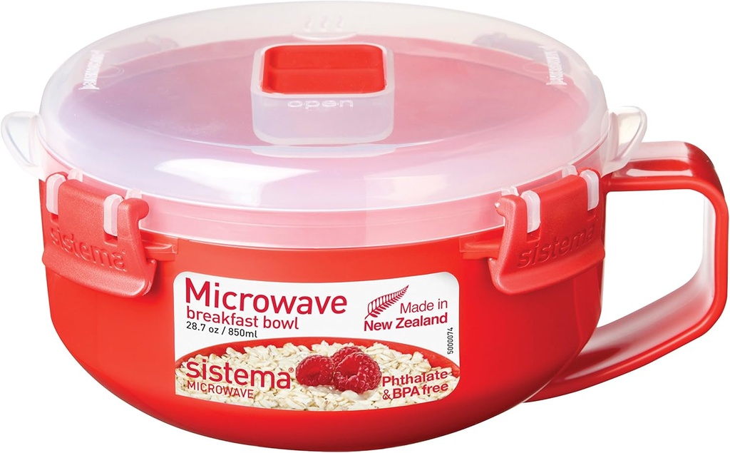 Sistema Red/Clear Microwave Porridge Bowl 850 ml