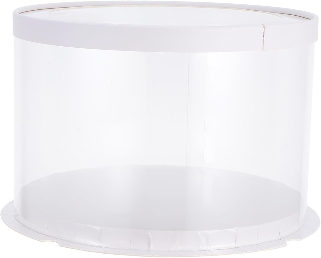 4Pcs Transparent Cake Boxes with Clear Lid Single Layer Cake Carrier for Events Weddings and Birthdays Cake Storage to Showcase Your Masterpiece